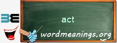 WordMeaning blackboard for act